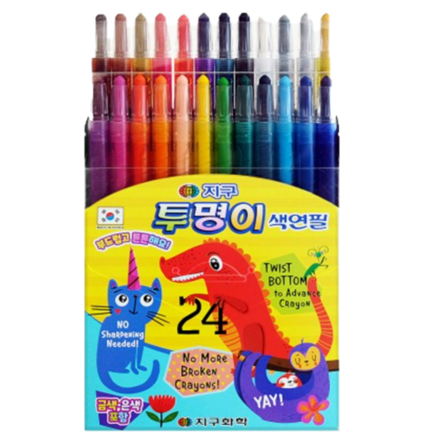 지구화학 투명이 색연필, 24색, 2개