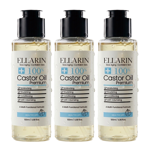 엘라린 피마자오일, 3개, 100ml