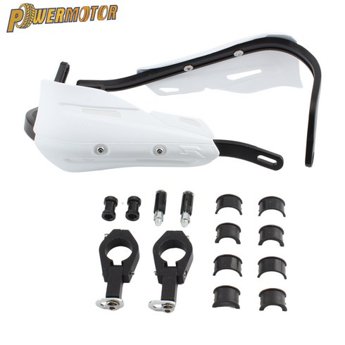22 28mm 핸드 가드 핸드 가드 보호대 Yamaha KTM EXC SXF KLX KXF YZF WRF 먼지 자전거 Enduro 오토바이 핸들 바 보호, 1세트, 하얀색