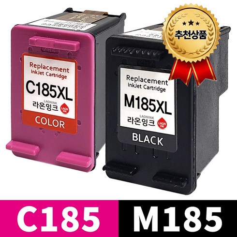 (800매 특대용량 세트) 삼성 INK-M185 C185 XL 호환잉크 SL-J1680 J1683 J1685 J1780W J1780DW J1785W M185XL C185XL, 1세트, 검정+컬러