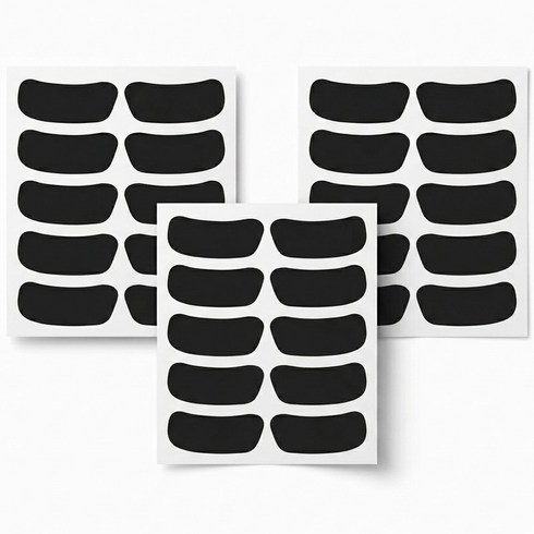 로로포우 야구 아이패치 눈부심 방지 스티커, 블랙, 3세트