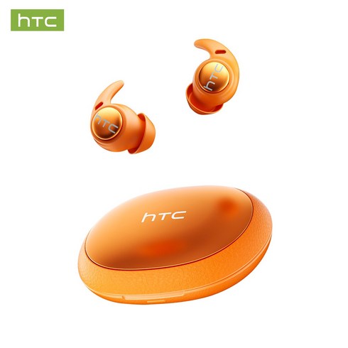 HTC NE76 TWS 수면 이어폰 AI 번역 블루투스 6.0 하이파이 중저음 미니 음악 귀마개, 주황색, AI 버전