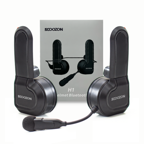 스쿠존 H1 H1S 헬멧 블루투스 이어폰 헤드셋 라이더 오토바이 반모헬멧 블루투스, H1(좌/우 듀얼)