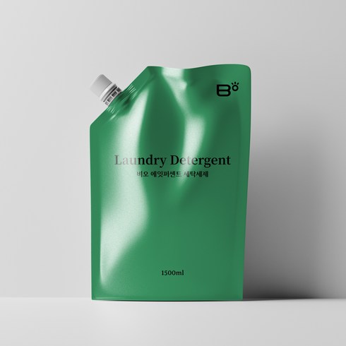 비오 에잇퍼센트 세탁세제 1.5L 파우치 리필형 중성세제, 1개