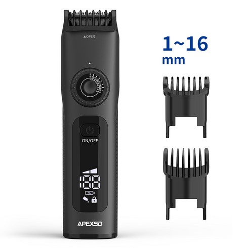APEXSO 전문가용 이발기 LED 전동 바이깡 저조음 헤어클리퍼 세트 방수 유무선 견용 남자, LFQ-BG-7200