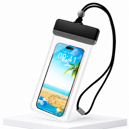윈클로 휴대폰 터치 방수팩 22.5cm, 블랙, 1개