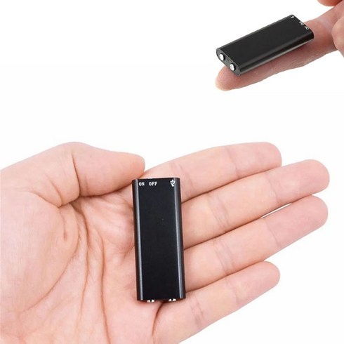 BIKASU 다기능 초소형 녹음기 휴대용 장시간 고음질 녹음 원터치 usb 녹음기, 블랙, JZ25190