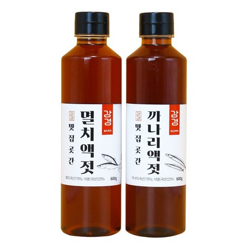 강경 국산 멸치액젓 까나리액젓 세트, 1세트, 1.2kg