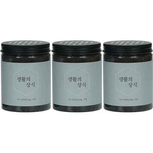 생활의상식 비즈 냄새제거 실내 탈취제, 250g, 3개