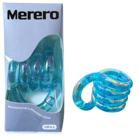 Merero 스트레스해소장난감 피젯토이 탱글 집중력 장난감 랜덤, 1개, 크리스털 블루