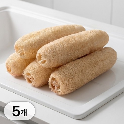 투데이리빙 5개 세트 천연 수세미 25cm 주방 설거지 잘라쓰는, 1세트, R99571A(5개 세트
