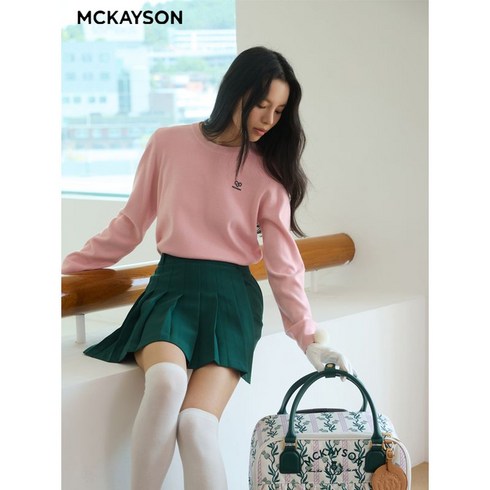 맥케이슨 여성 앙상블 니트 핑크 MCW54STPIN