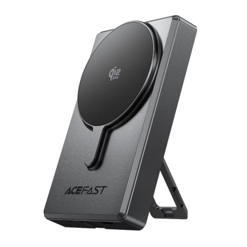 ACEFAST 반고체 맥세이프 보조배터리 거치대 C타입 Qi2 고속충전, 블랙, U100W 10000mAh