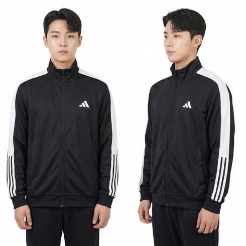 아디다스 져지 트랙탑 3S 티로 집업 트레이닝 자켓 남성 데일리 운동복