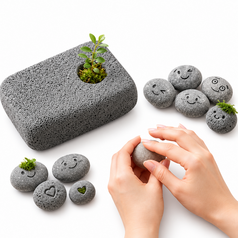 로멧 쫀득돌 만들기 돌 클레이 돌점토 반려돌 애완돌 워리스톤 만들기 diy 클레이, 황토, 400g, 1개