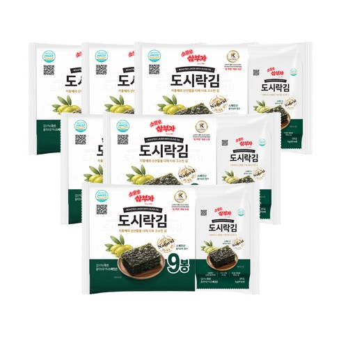 소문난삼부자 올리브 도시락김, 54개, 5g