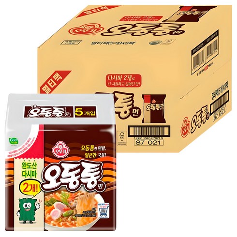 오뚜기 오동통면 얼큰한맛 120g, 40개