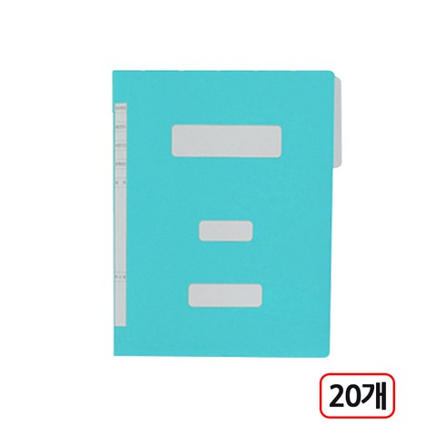 PP 칼라정부화일 A4 20개입, 청색, 1개