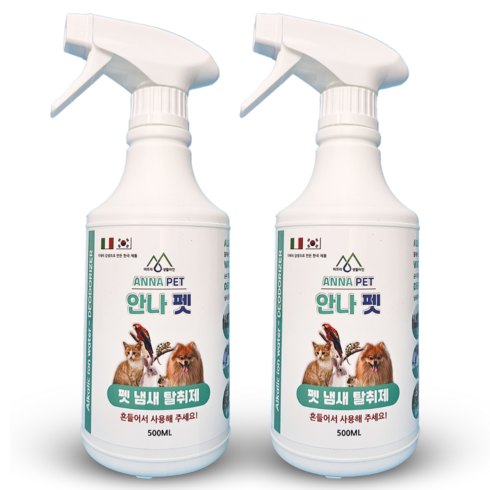 마프라생활라인 반려동물 소변 배변 탈취제, 500ml, 2개