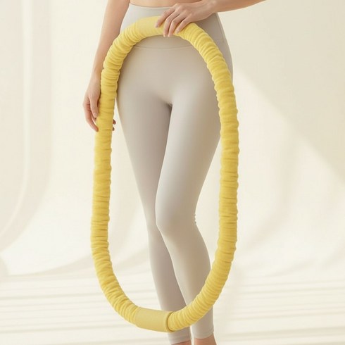 사롬사리 소프트 스프링 훌라후프, 1개, 옐로우, 1.8kg