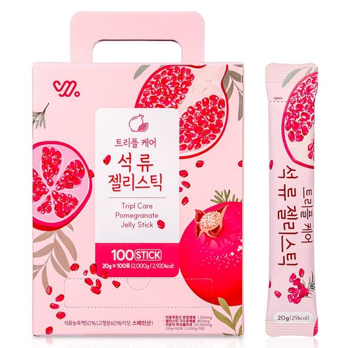 웰니스바이오 트리플 케어 콜라겐 석류 젤리스틱 100포 대용량, 100개, 20ml