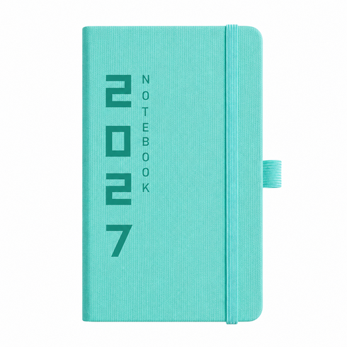 DOA LIFE 2027년 미니 날짜형 주간 업무용 다이어리 플래너 10x17.5cm 노트 일기장 수첩, 1개, 민트