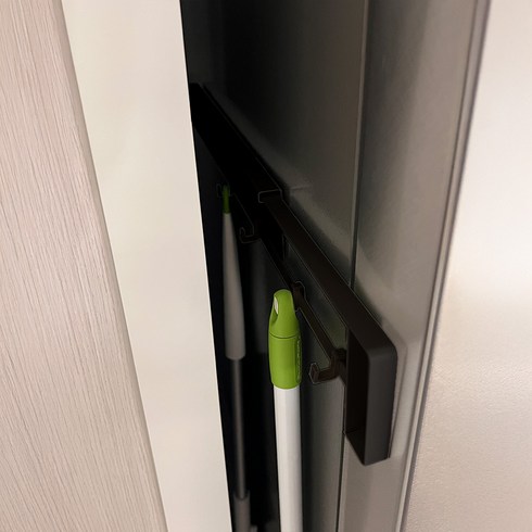 비바베이직 냉장고 세탁기 사이드 틈새 슬라이드 행거 자석 선반, 블랙, 1개