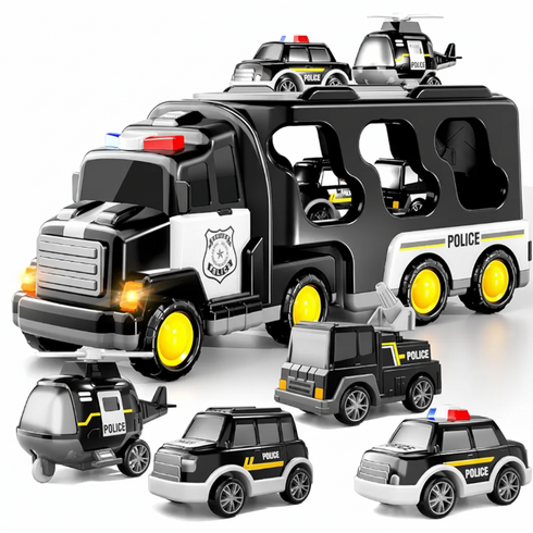 릴라코 경찰차 장난감 미니자동차 5종세트, 1개