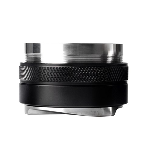 듀얼 핸들리스 레벨링툴 탬퍼 58mm 더블 마카롱 커피 템퍼 덴테이션 플랫, 1개, 블랙53mm