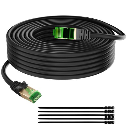 펄락 CAT8 40Gbps 초고속 랜선 SFTP 게이밍 인터넷 랜케이블, 2m, 1개, 블랙