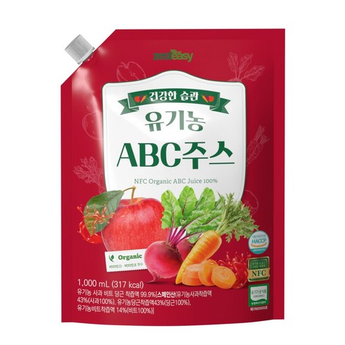 제스티지 NFC 유기농 ABC주스 100% 1000ml, 1개, 1L