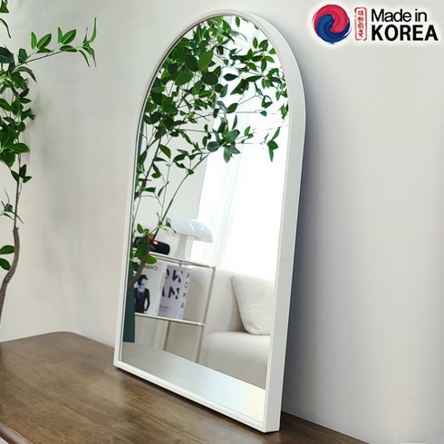 국산 반신 거울 아치형 욕실 교실 학교 화장대 현관 벽걸이 화장실 미용실 신발장 은경 제작, 02. 아치형 하프거울/블랙
