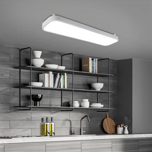 원하 LED 씬미러 주방등 30W, 화이트 + 주광색
