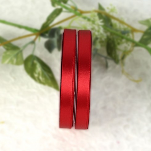 노크원 고밀도 51색 공단리본 10mm x 11.2M, 2개, 빨강