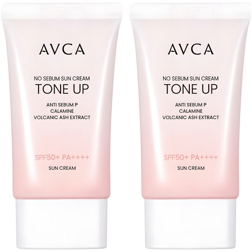 아브카 톤업 노세범 무기자차 선크림 SPF50+ PA++++, 35ml, 2개