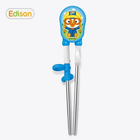 에디슨 스텐 아동교정젓가락 1단계 오른손용, 뽀로로, 1개