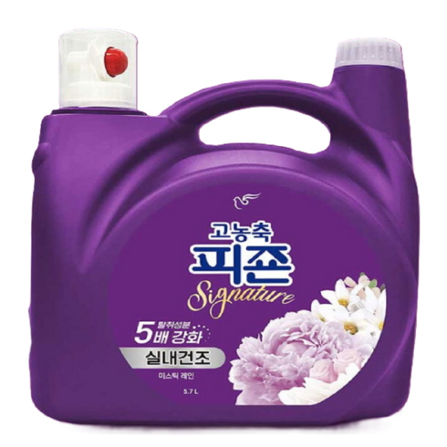 피죤 시그니처 실내건조 고농축 섬유유연제 미스틱레인 본품, 5.7L, 1개