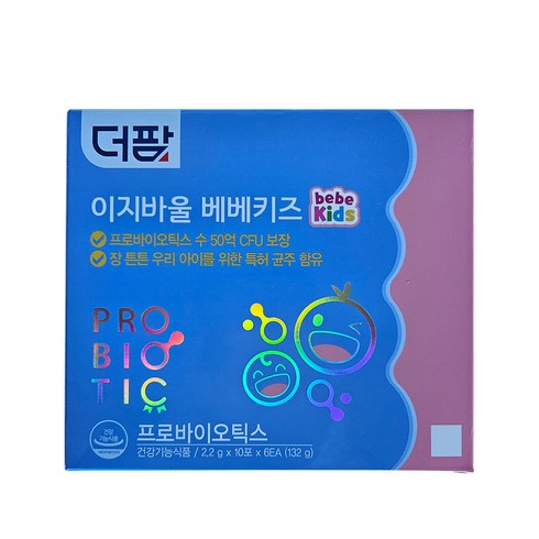 [약국전용] 더팜 이지바울 베베키즈 60포 x 1통 2개월분 50억 CFU 보장 프로바이오틱스 우리아이 장튼튼 장건강 맞춤 특허 유산균, 1세트, 60정