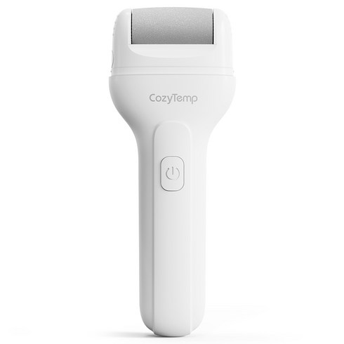 CozyTemp 전동 발각질제거기 무선 충전식 발바닥 굳은살 각질 제거, 화이트, V602