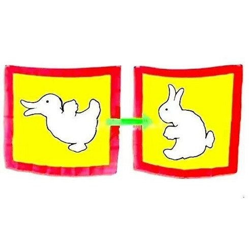 [요술팡팡] 마술용품 초보마술 토끼오리 스카프 오리로 변하는 토끼 스카프 착시마술, 1개