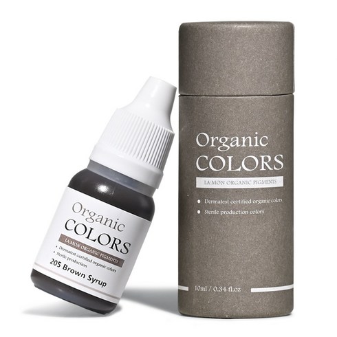 래쉬몬스터 오가닉 수지엠보 색소 아이라인 입술반영구 눈썹문신 스킨커버 10ml, 1개, [엠보 수지] 205 브라운시럽