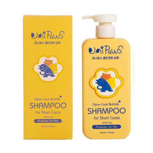 유니포스 클린코트 포스트바이오틱스 강아지 샴푸 단모용 화이트티 500ml, 1개