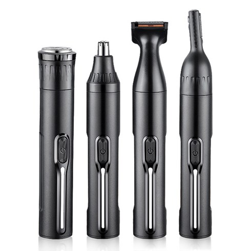 퀸코리 남성 코털제거기 4in1 멀티 제모기, 블랙, USB