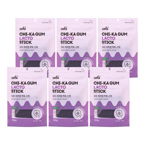 꼬뜨 강아지껌 덴탈껌 치카껌 스틱, 락토, 100g, 6개