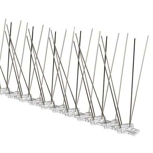 비둘기 퇴치 버드스파이크 12pcs 1set 새 쫒는 뾰족 가시 버드가드 실외기 베란다 주택 울타리 아파트 난간 에어컨 조류 버드망, 1세트