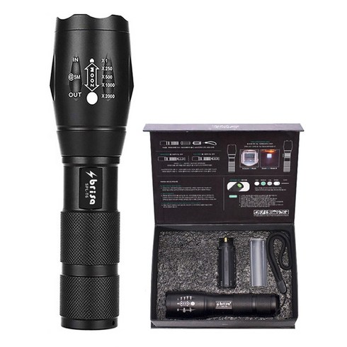 브리사 LED 후레쉬 고휘도 1300루멘 랜턴 SPL-T6 + 전용케이스, 1세트