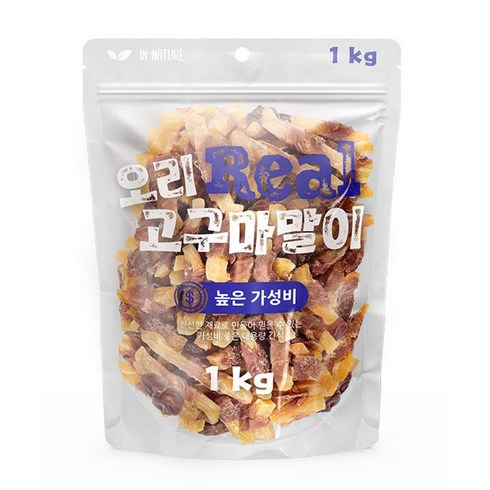 인네이처 리얼 1kg 강아지간식, 오리 고구마, 1개