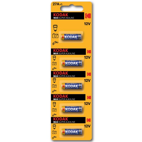 코닥 MAX 27A(MN27) 12V 알카라인 특수건전지, 5개입, 5개