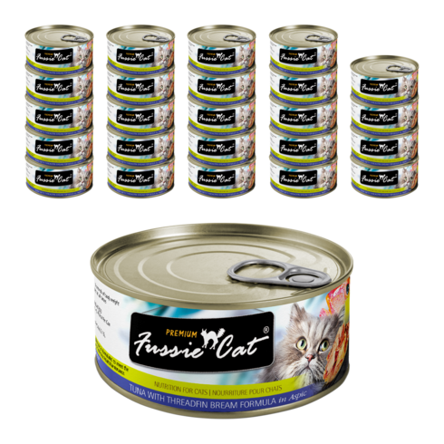 퍼시캣 전연령 캣 슈퍼 프리미엄 주식캔, 참치+실꼬리돔, 80g, 24개