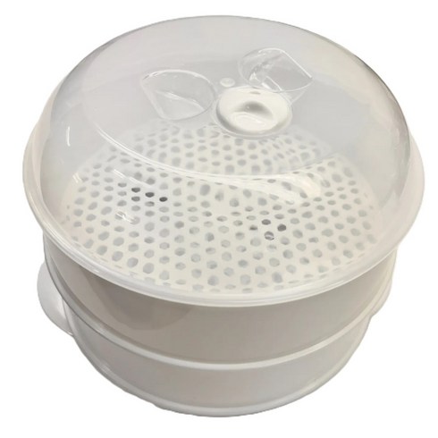 르쿠르쿠 전자레인지 만능 찜기, 1개, 2단 21.5cm